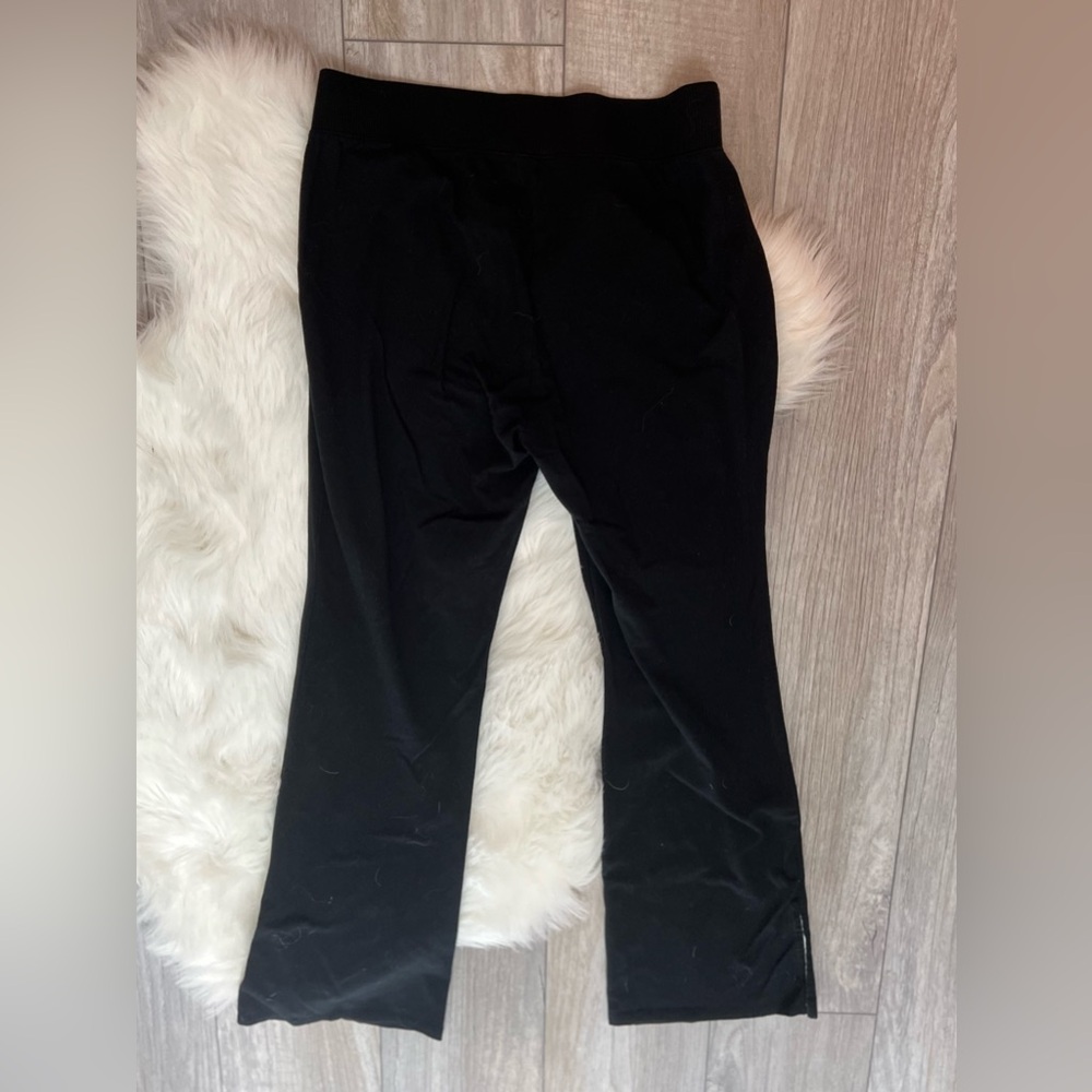 JOCKEY | Black Wide Leg Split Hem High Waist Lounge Sweat Pants (M) - Picture 5 of 5